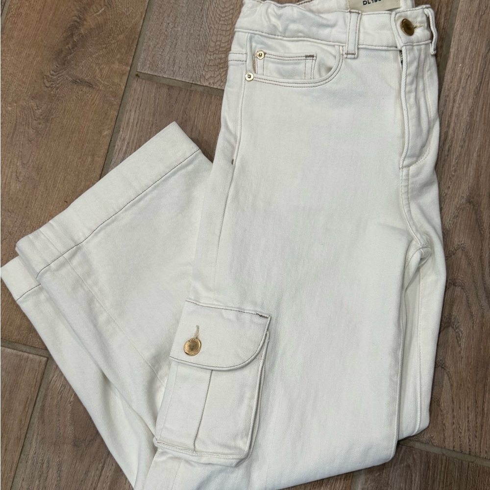 Girls DL1961 Off-White Cargo Pants size 8
